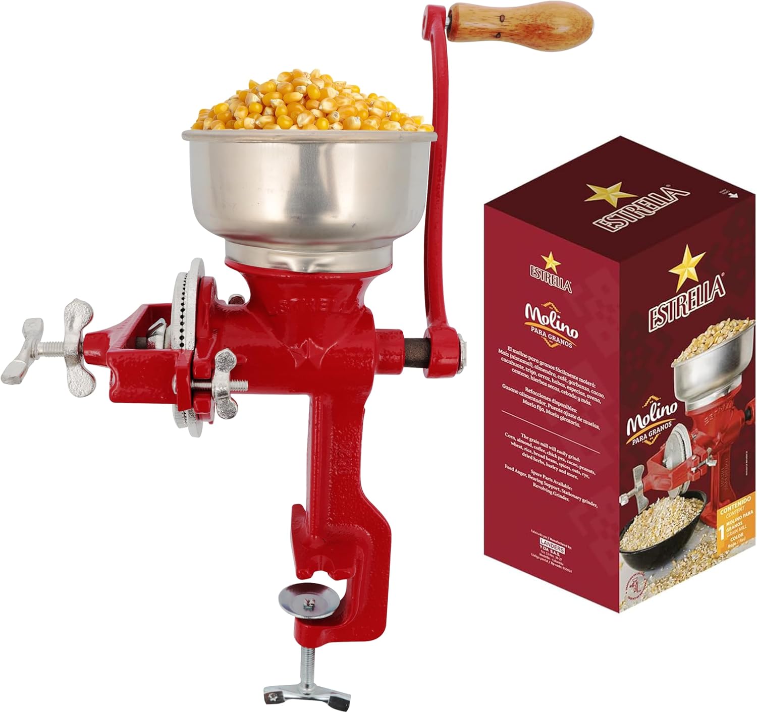 Cast Iron Corn - Manual Cast Iron Corn Grain Grinder