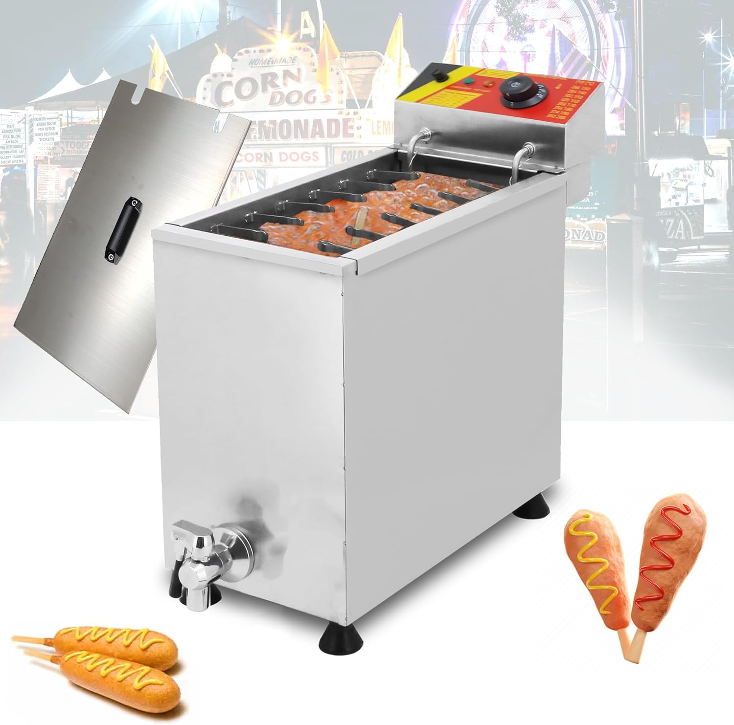 Corn Dog Stick - Commercial Electric Corn Dog Fryer Machine,