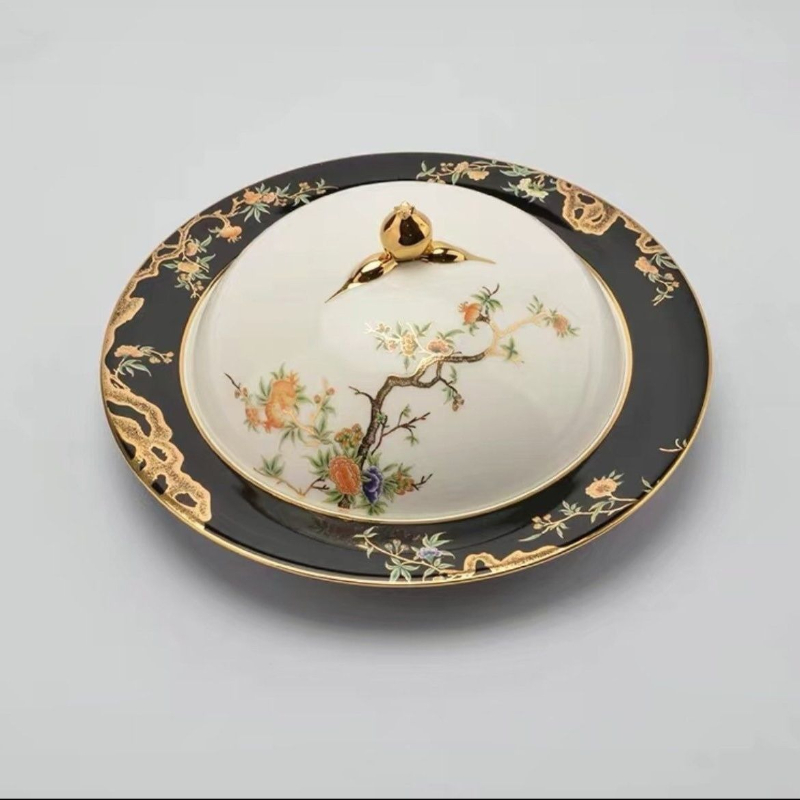 Dim Sum Basket - Pomegranate Home Fu Porcelain Yongfengyuan Ceramic