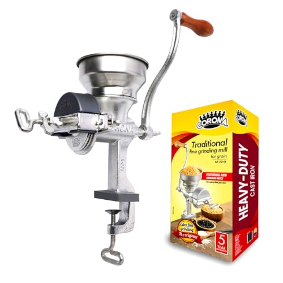 Cast Iron Corn - Corn Grinder with Low Hopper, Grain