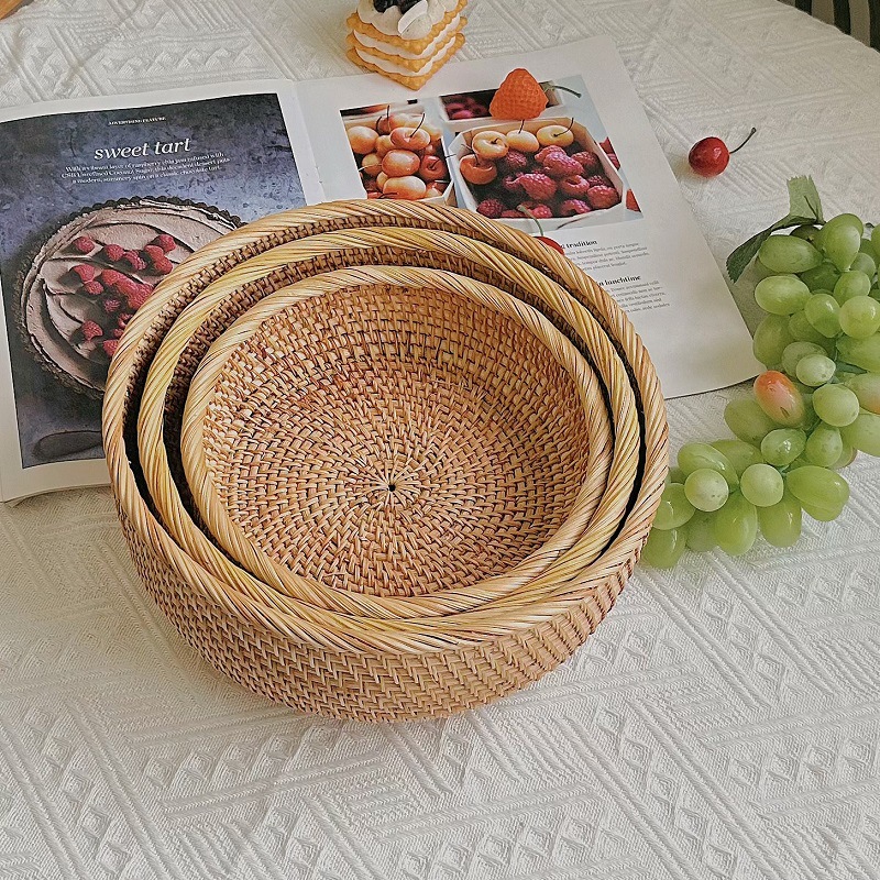 Dim Sum Basket - Vine woven snack water fruit basket,