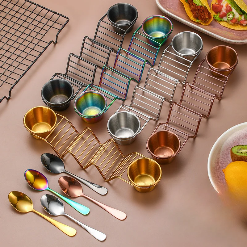 Taco Stand Holder - Stainless Steel Taco Holder Set Taco