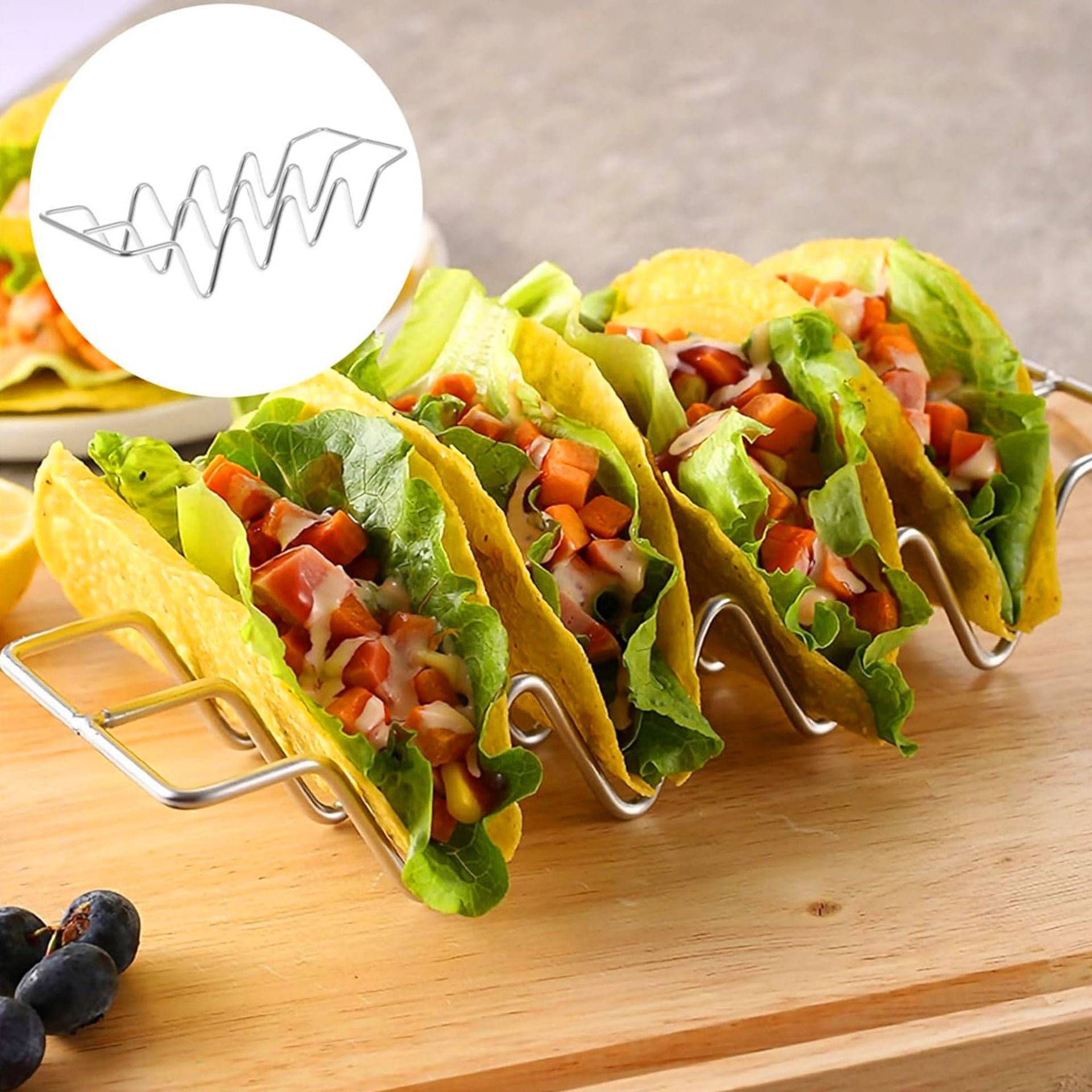 Taco Stand Holder - Taco Holder Roll Food Rack Holds