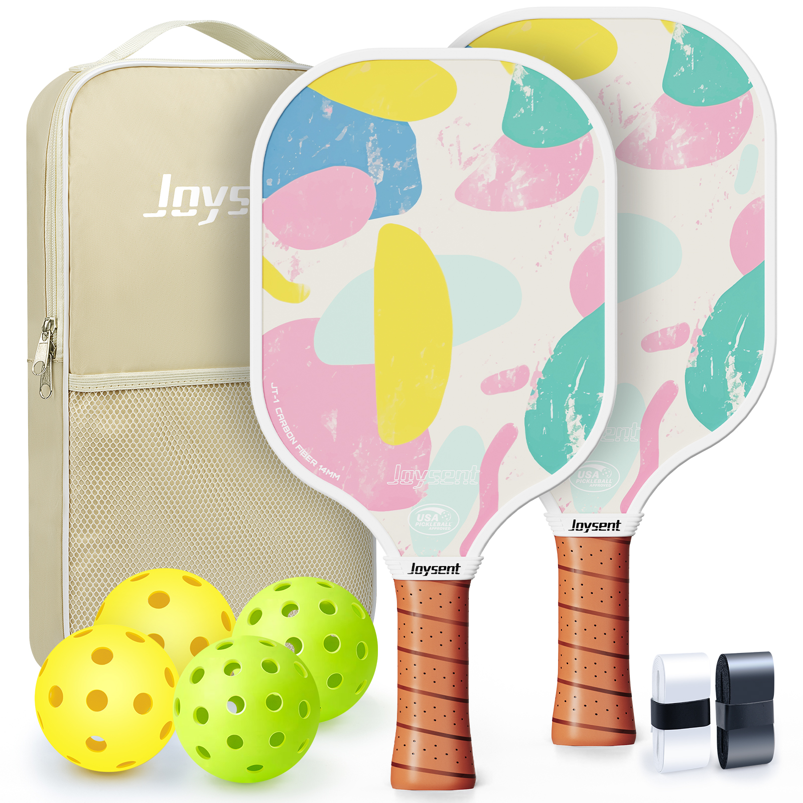 Crepe Pan Carbon - Joysent USAPA Pickleball Paddle Set PP