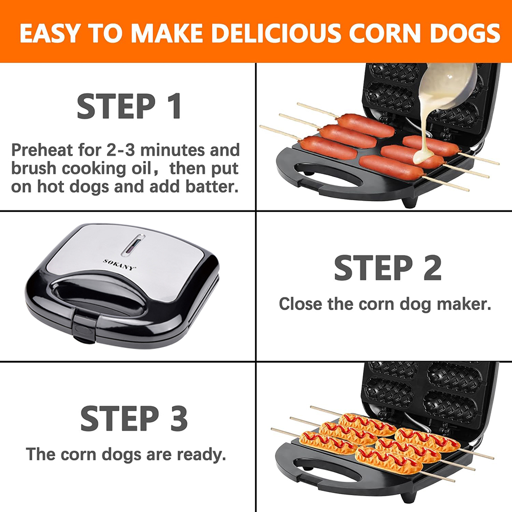 Electric Hot Dog Machine Waffl - Hot Dog Press 评论和价格
