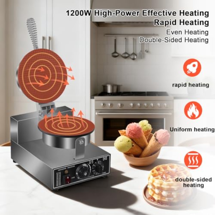 Electric Ice Cream Cone Maker  - Waffle Cone Maker 评论和价格
