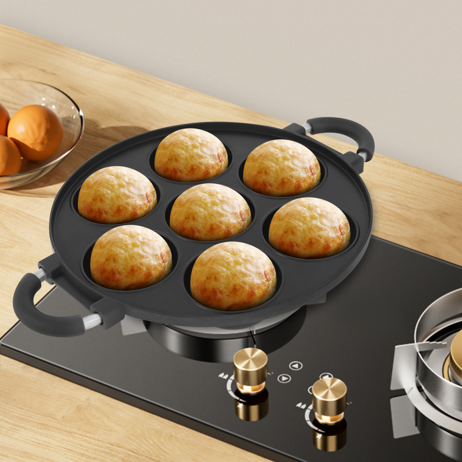 Cake Mold, 7 Hole Egg Waffle B - Egg Waffle Pan 评论和价格