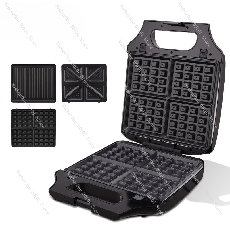 Household Small Multipurpose 3 - Egg Waffle Pan 评论和价格