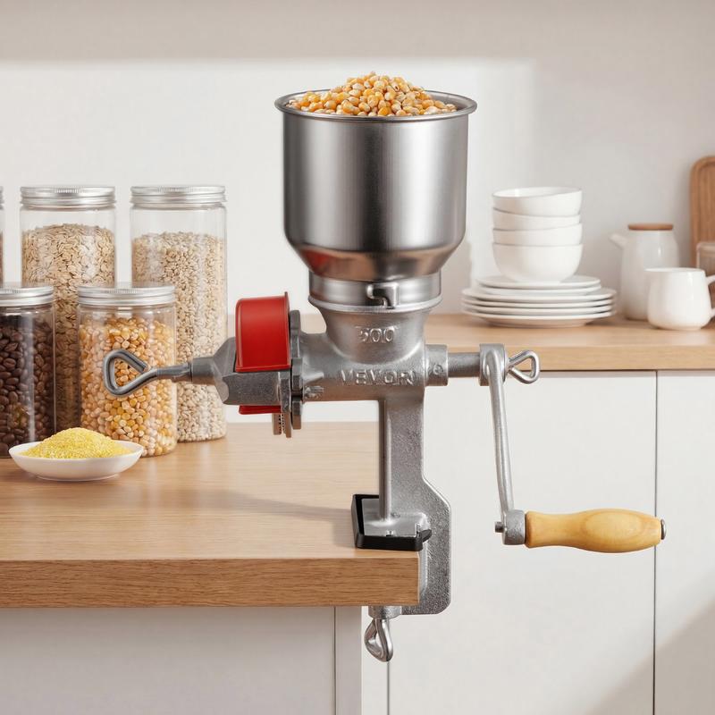 Free Shipping-Manual Grain Mil - Cast Iron Corn 评论和价格