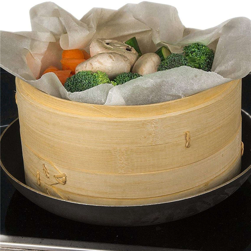 B03C-6 Piece Set - Bamboo Stea - Dim Sum Basket 评论和价格
