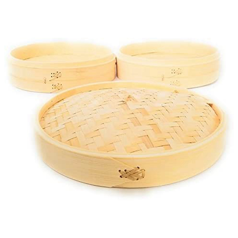 B03C-6 Piece Set - Bamboo Stea - Dim Sum Basket 评论和价格
