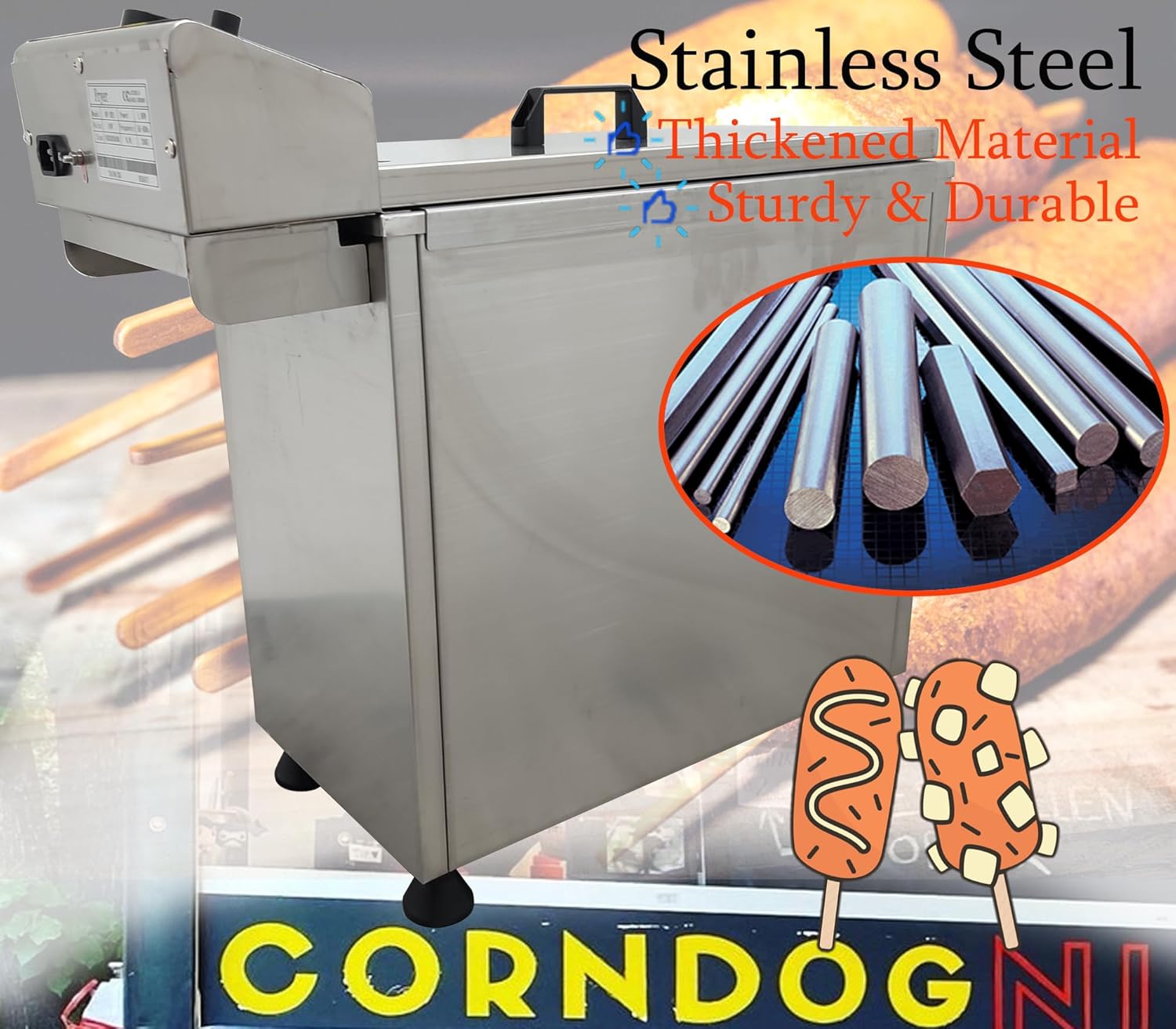 Commercial Electric Corn Dog F - Corn Dog Stick 评论和价格