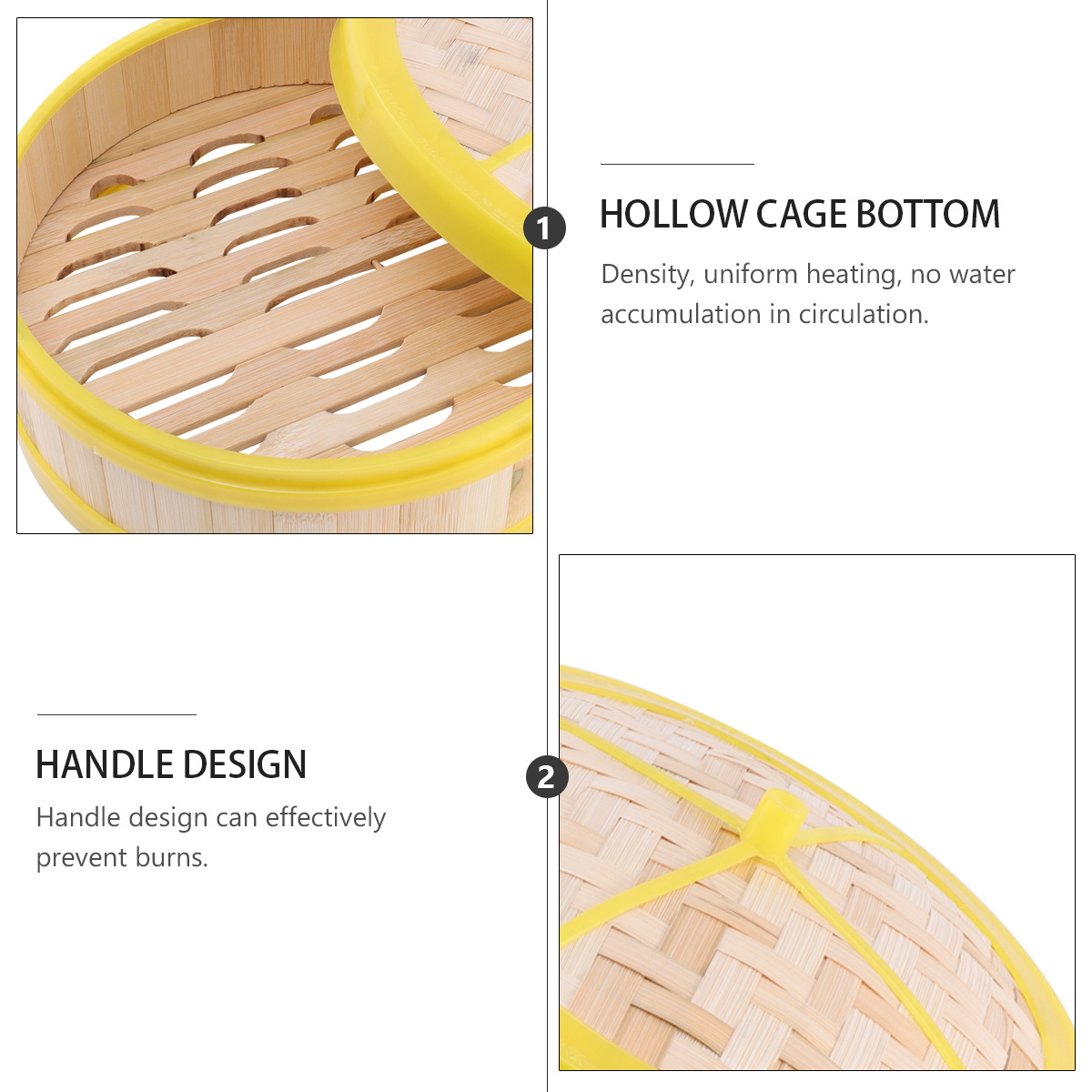 1Set 20Cm Bamboo Steamer Singl - Dim Sum Basket 评论和价格