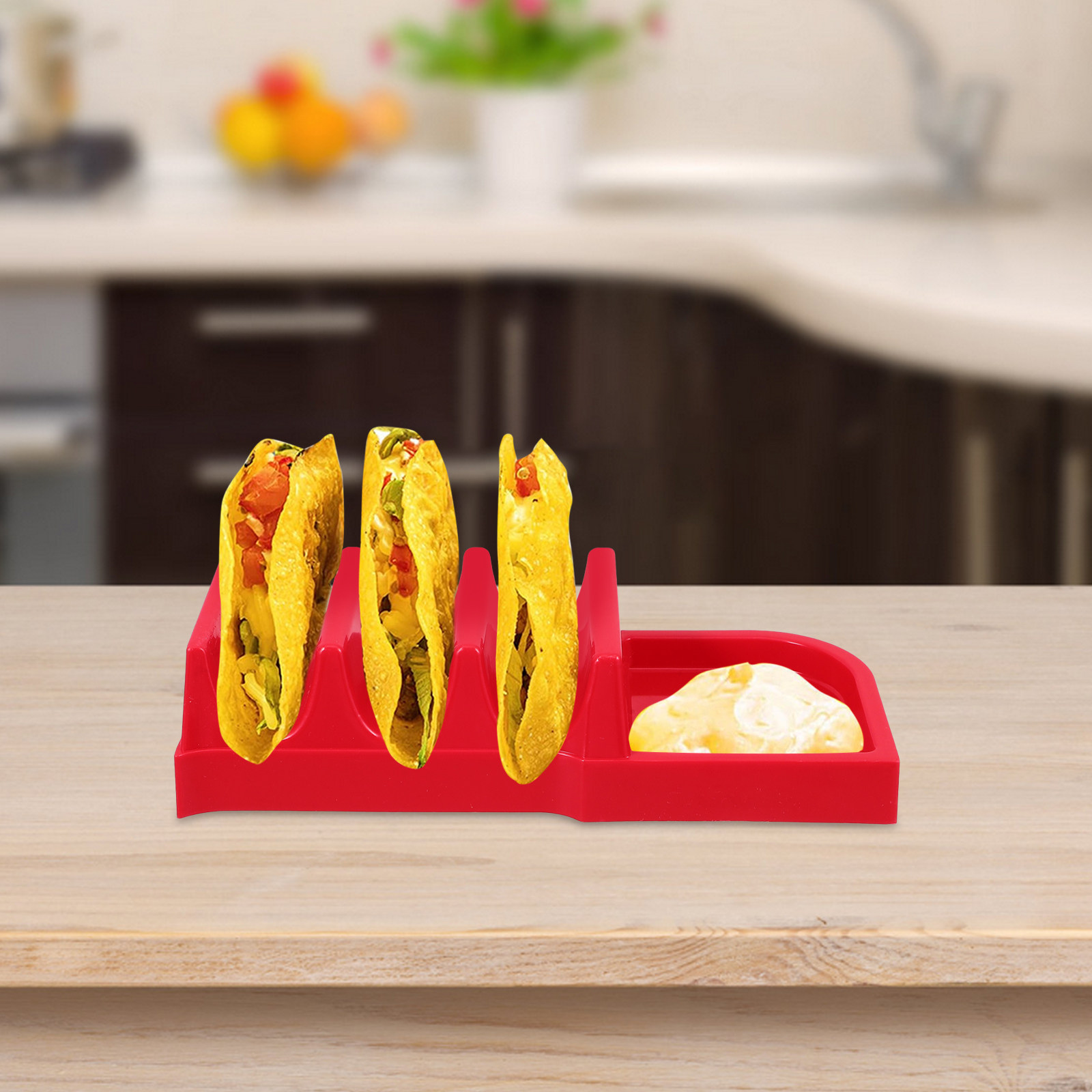 4Pcs Taco Stand Wave Design Pl - Taco Stand Holder 评论和价格