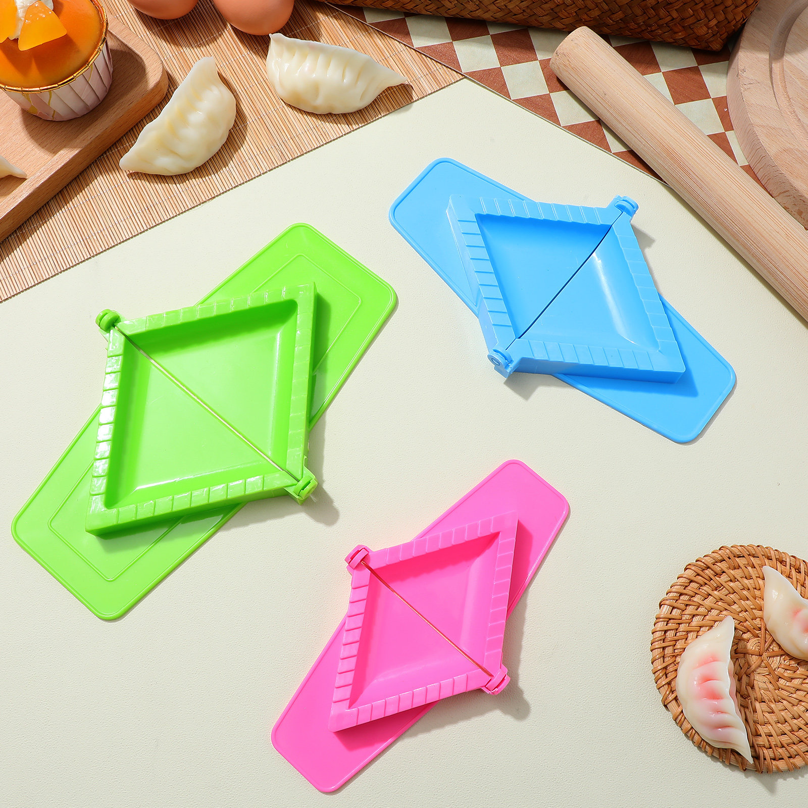 3Pcs Manual Dumpling Maker Pla - Dumpling Press Set 评论和价格