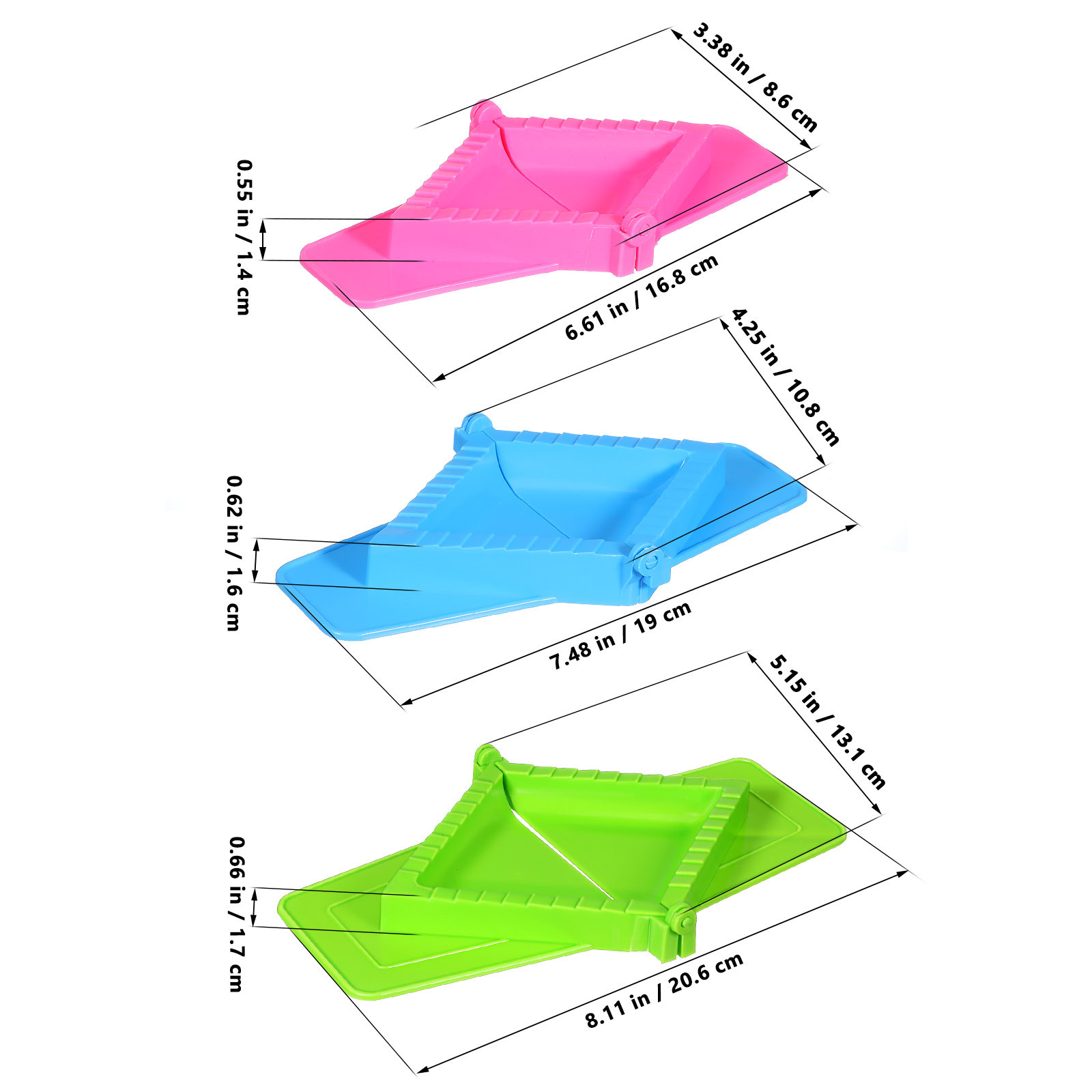 3Pcs Manual Dumpling Maker Pla - Dumpling Press Set 评论和价格