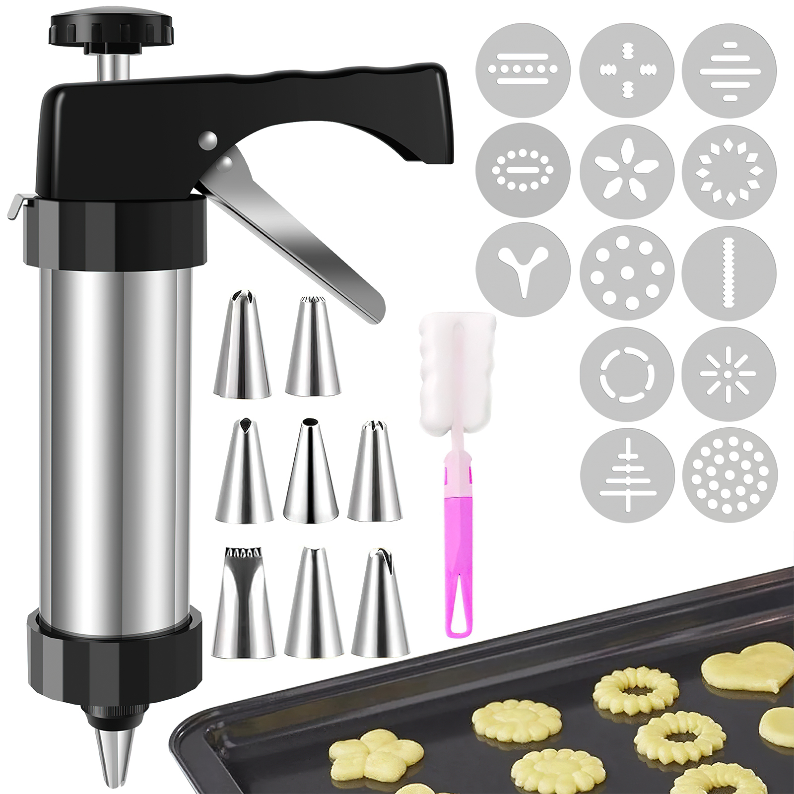 Cookie Maker Machine Stainless - Churros Maker Gun 评论和价格