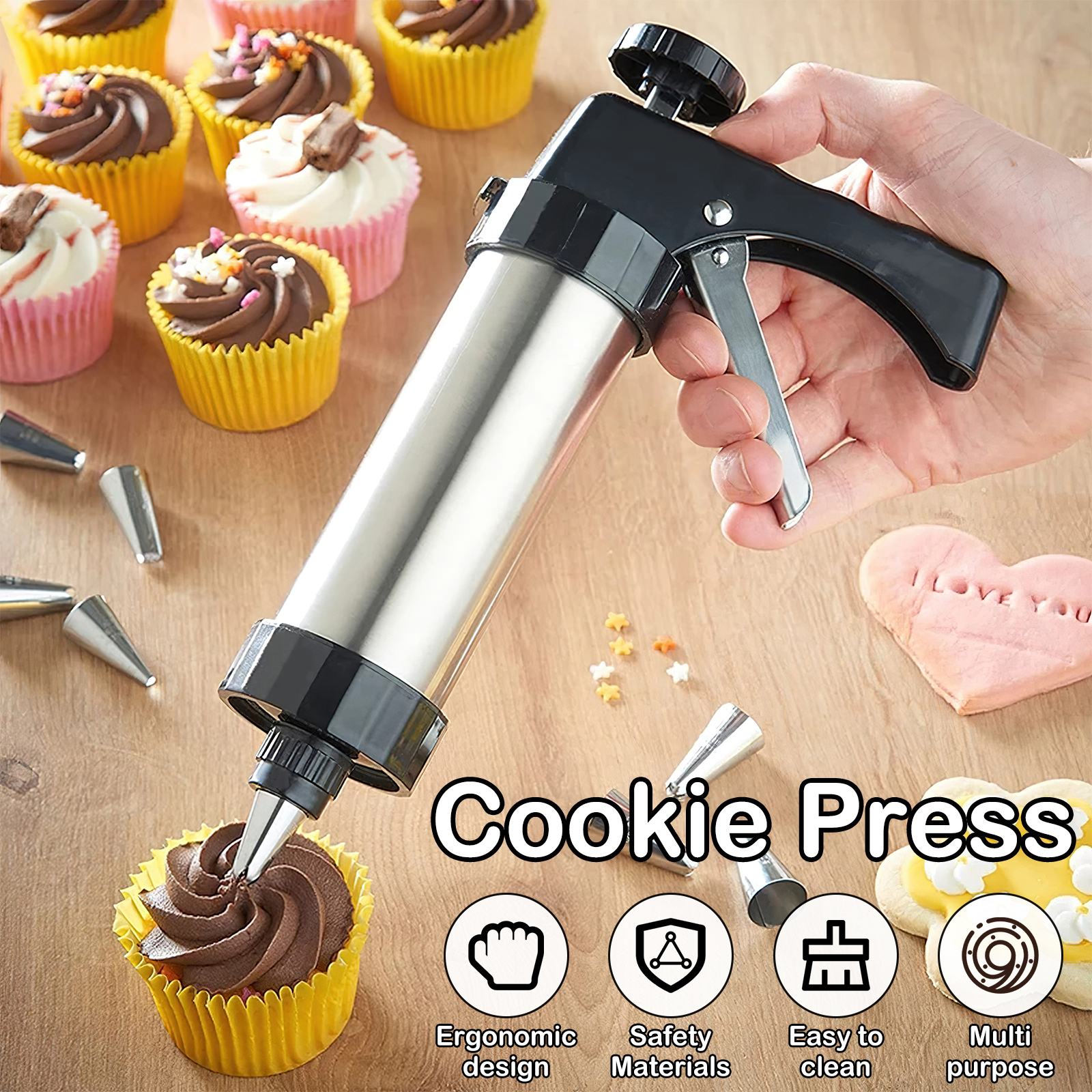 Cookie Maker Machine Stainless - Churros Maker Gun 评论和价格