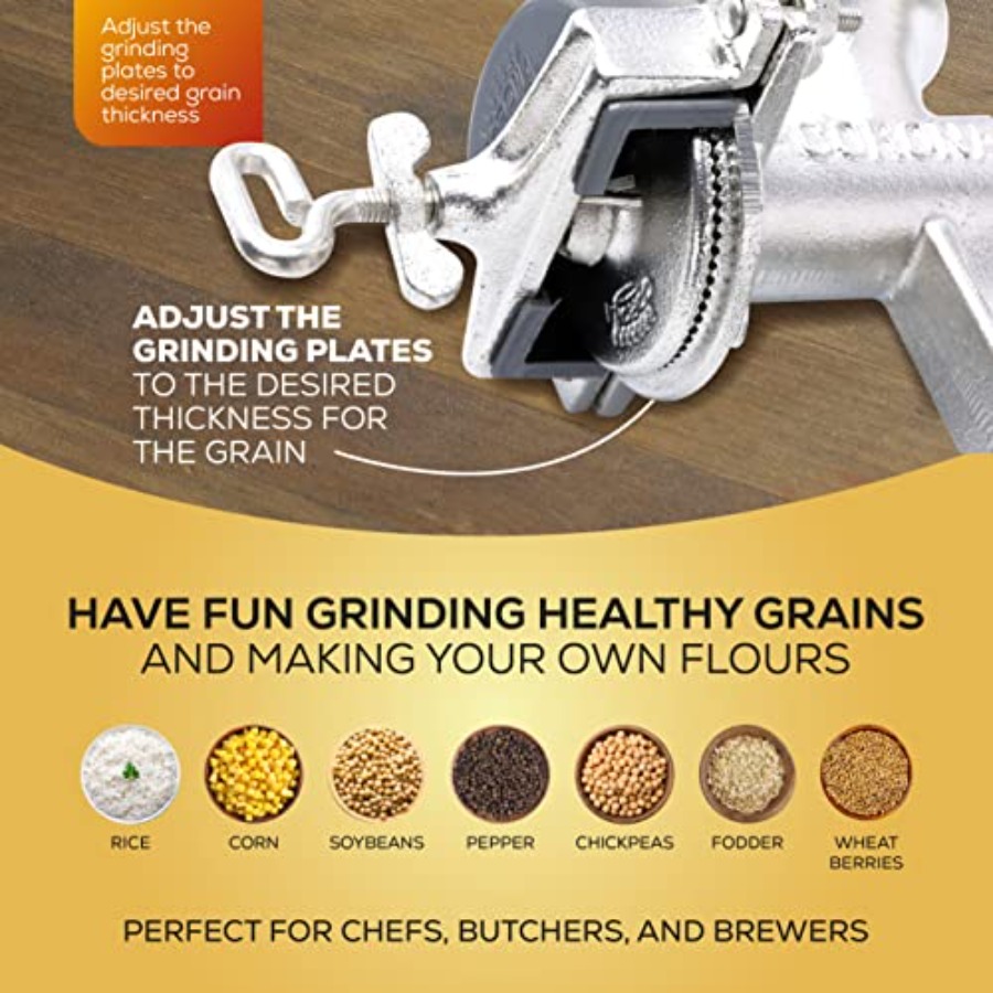 Corn Grinder with Low Hopper,  - Cast Iron Corn 评论和价格