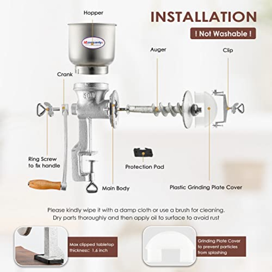 Corn Grinder Cast Iron Hand Cr - Cast Iron Corn 评论和价格