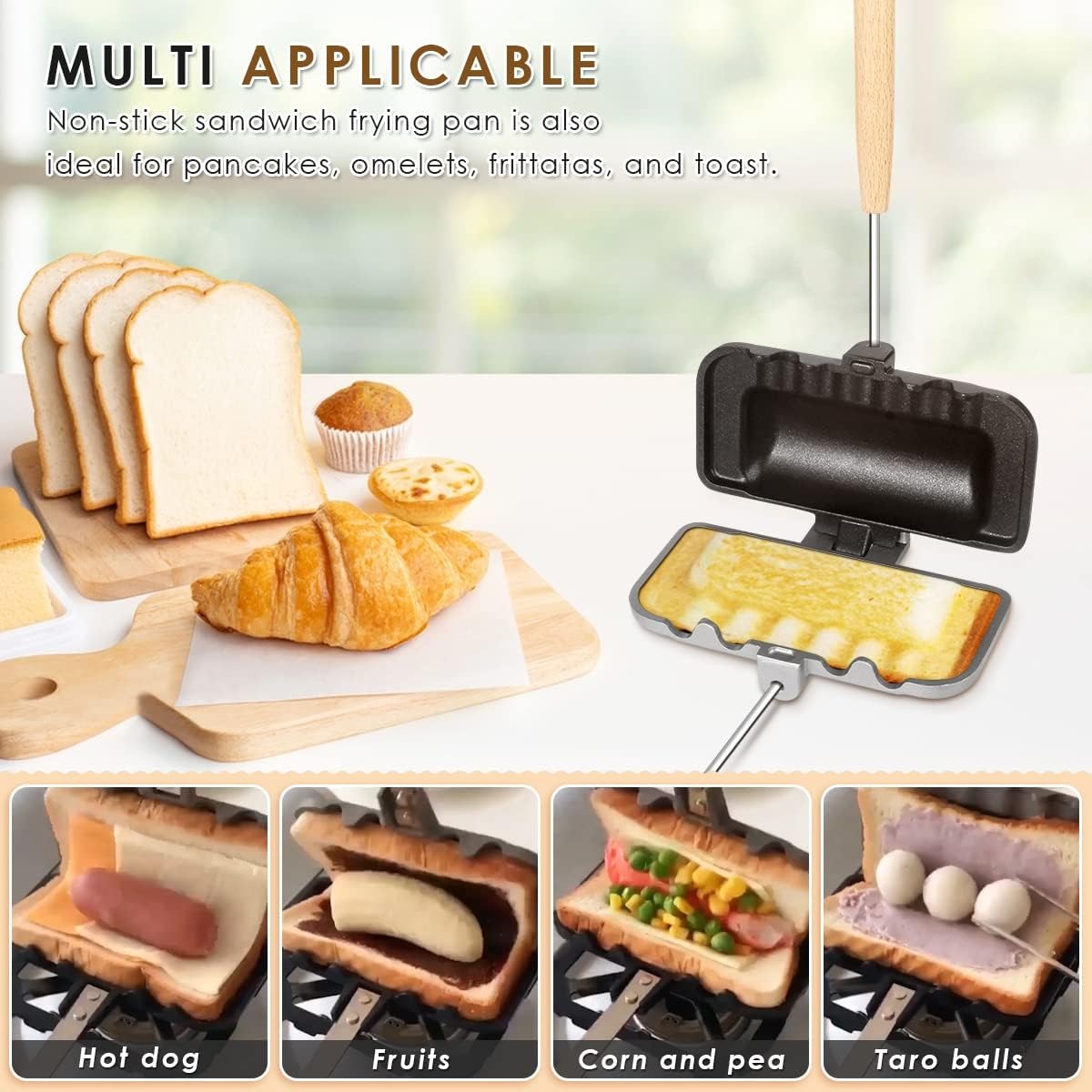 Breakfast Sandwich Maker, 4w1h - Hot Dog Press 评论和价格