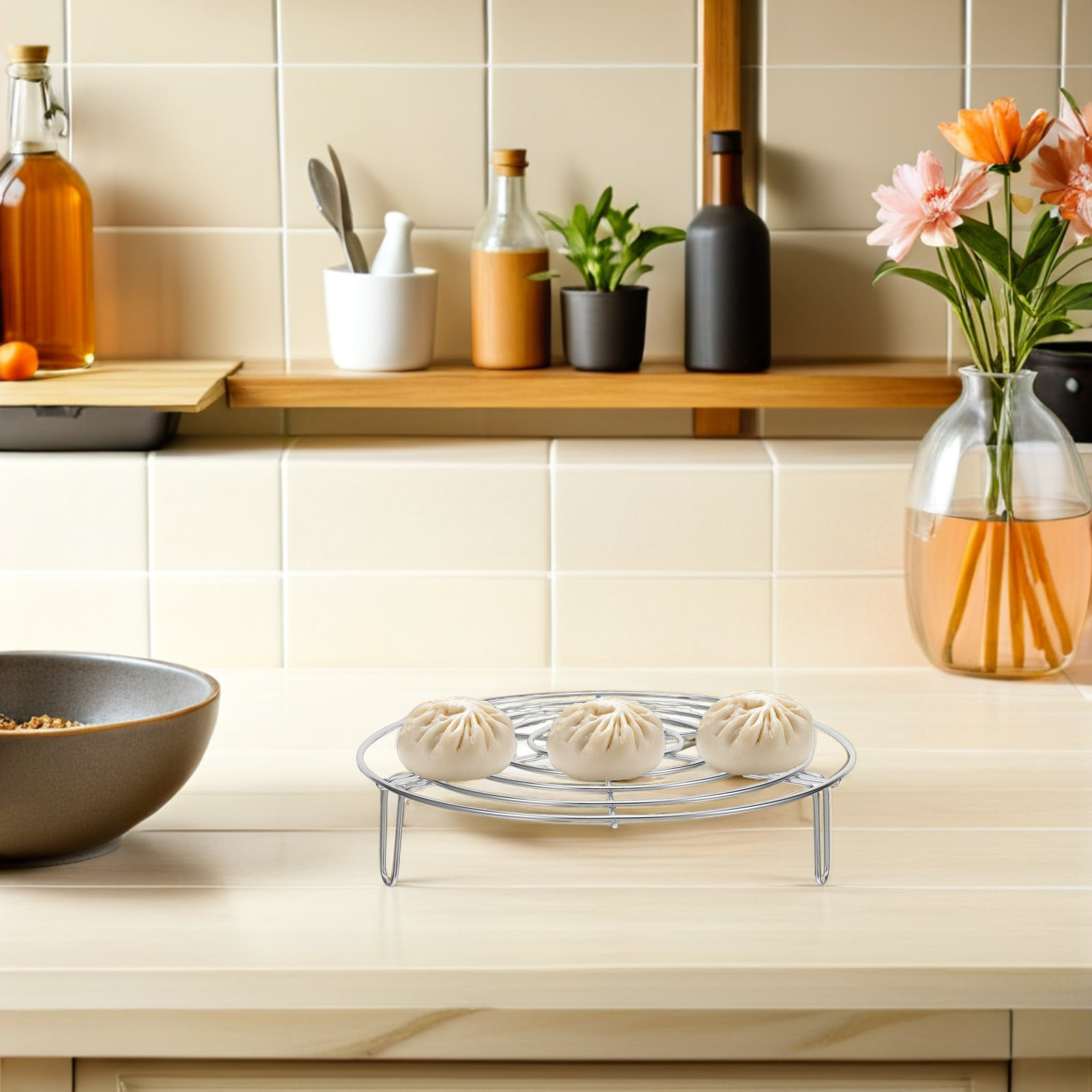 1Pcs Thickened Stainless Steel - Dim Sum Basket 评论和价格