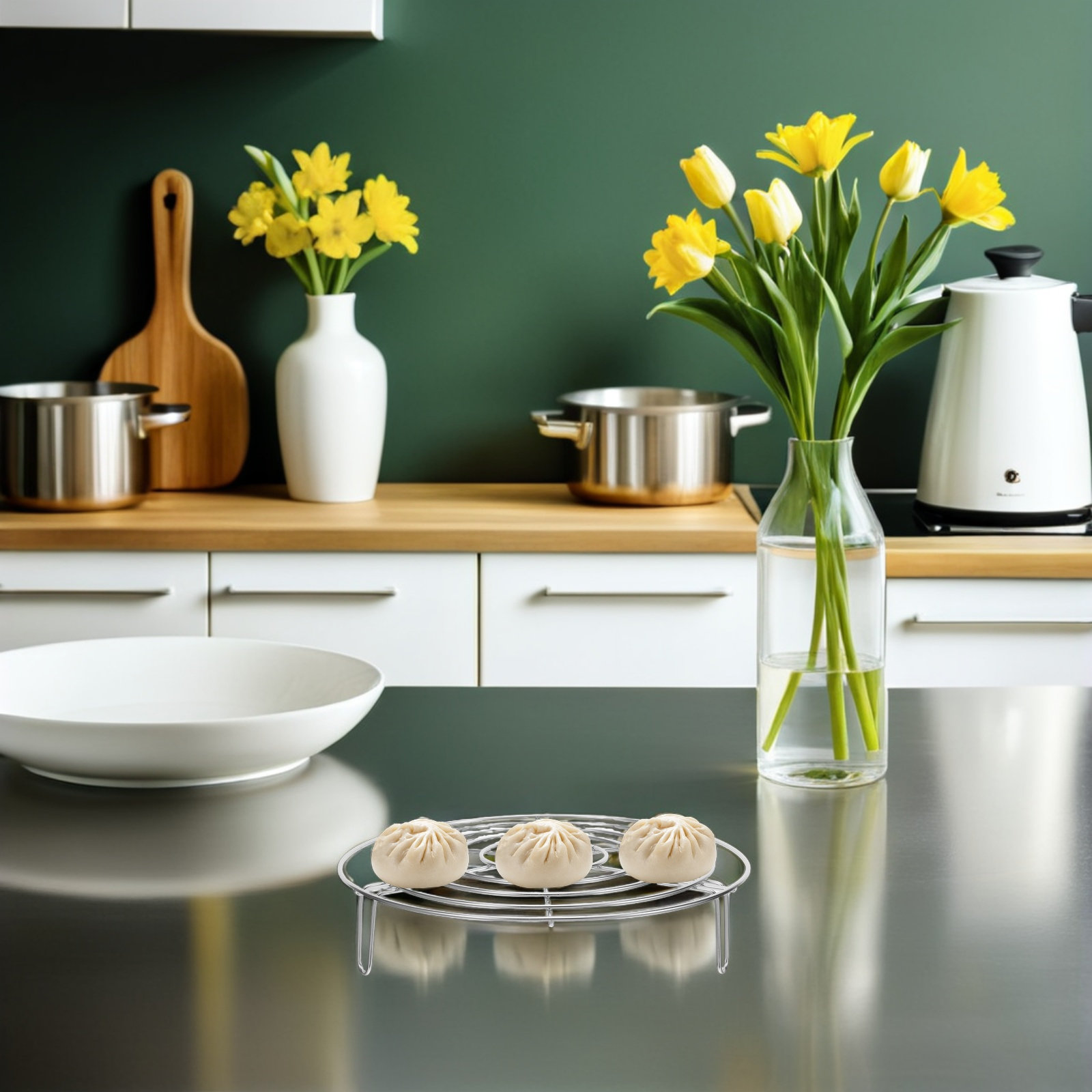 1Pcs Thickened Stainless Steel - Dim Sum Basket 评论和价格
