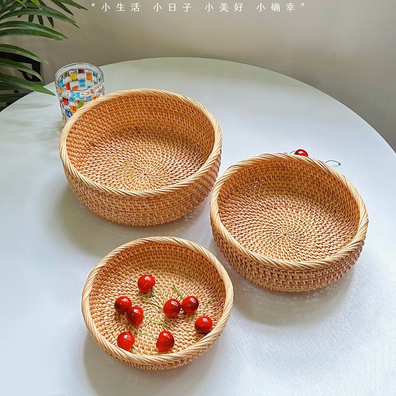Vine woven snack water fruit b - Dim Sum Basket 评论和价格