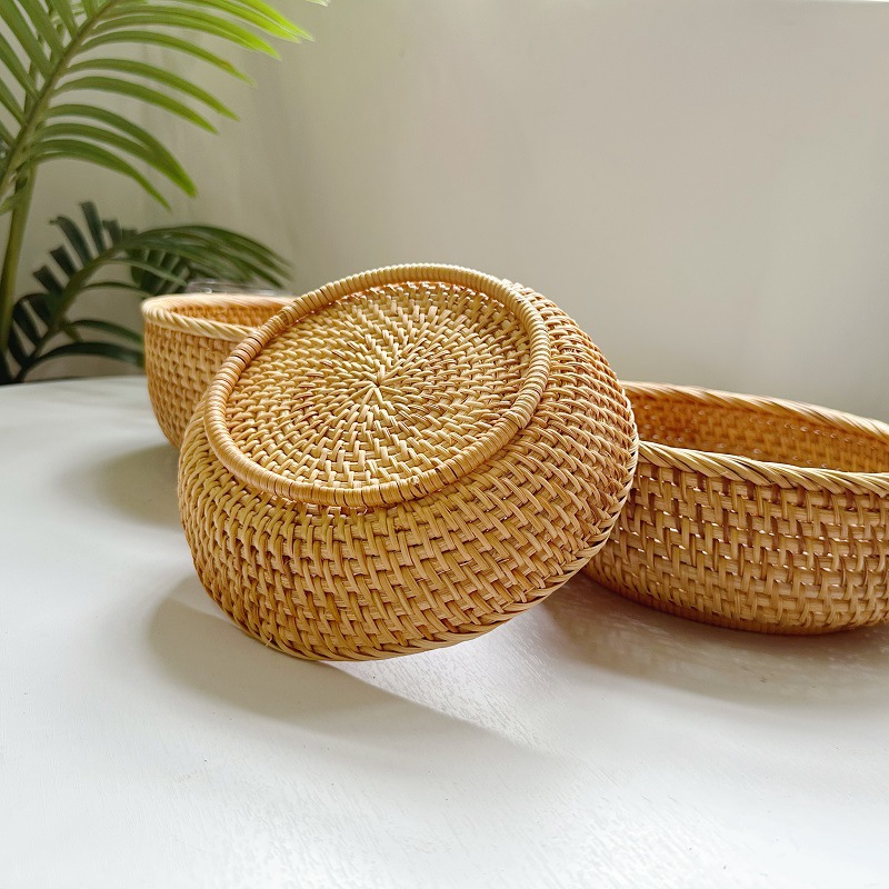 Vine woven snack water fruit b - Dim Sum Basket 评论和价格