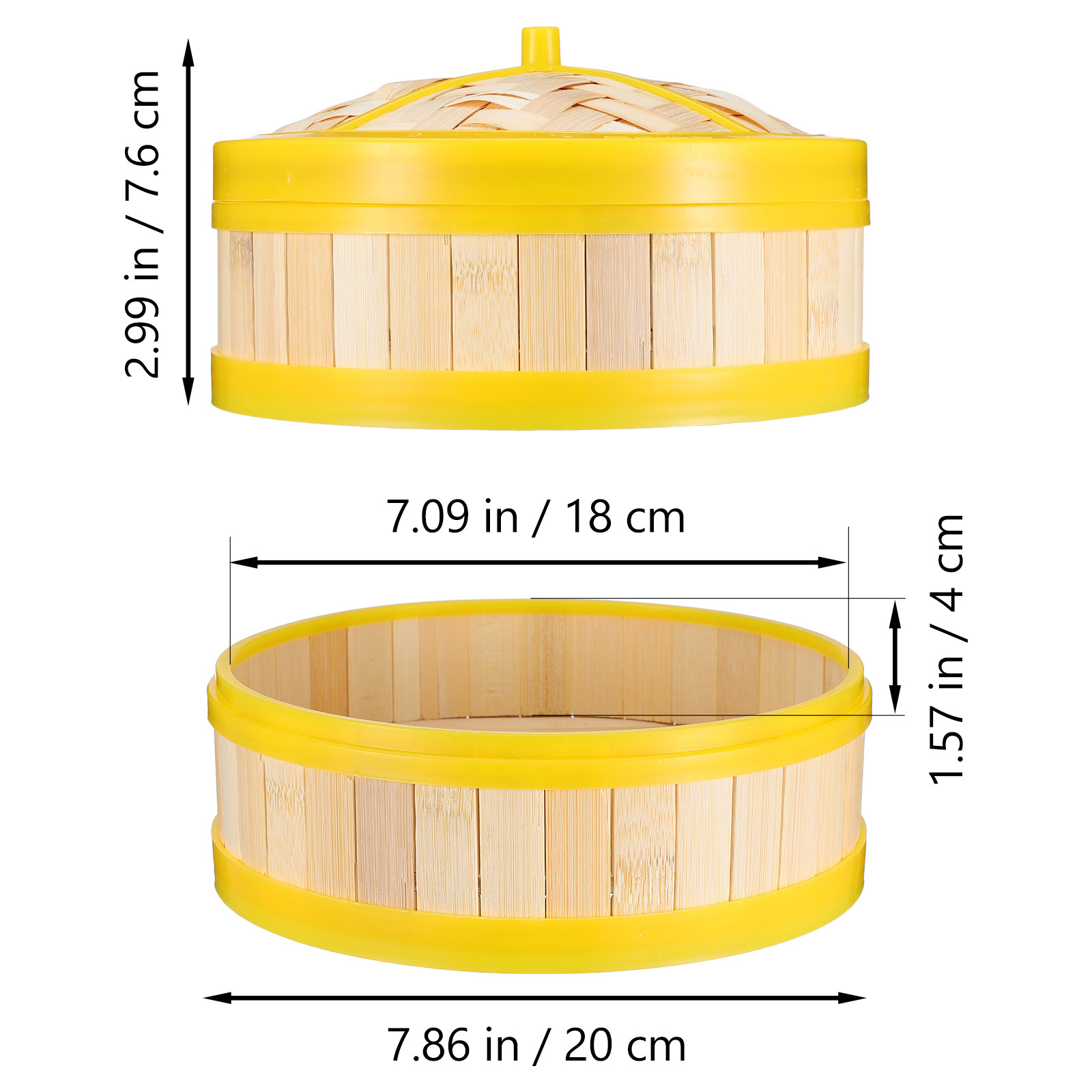 1Set Bamboo Steamer Single Tie - Dim Sum Basket 评论和价格