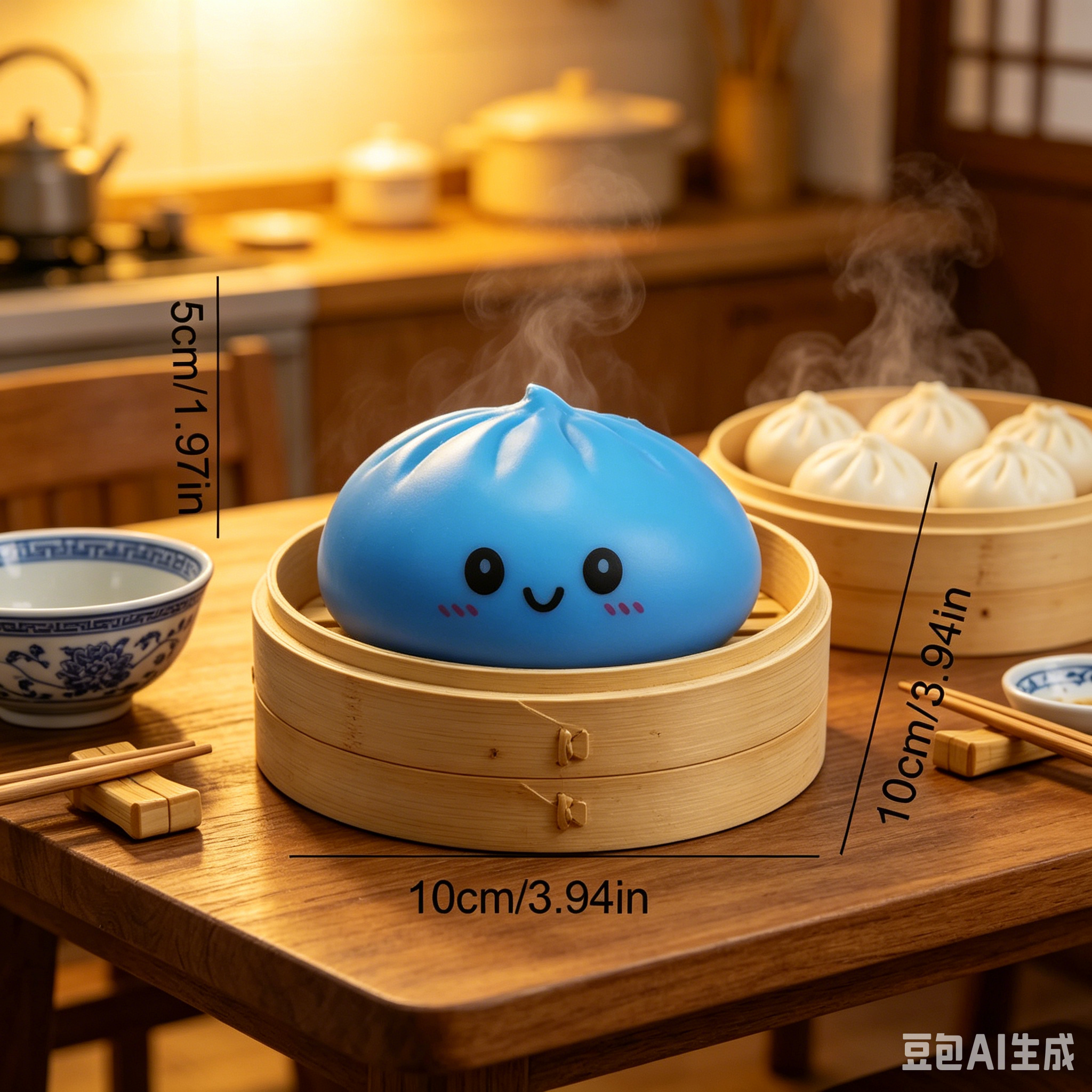 Blue Cartoon Bao Bun Slow Rebo - Bao Steamer Bamboo 评论和价格