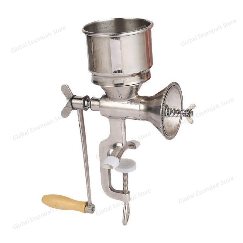 Hand Crank Grain Mill Tin Plat - Cast Iron Corn 评论和价格