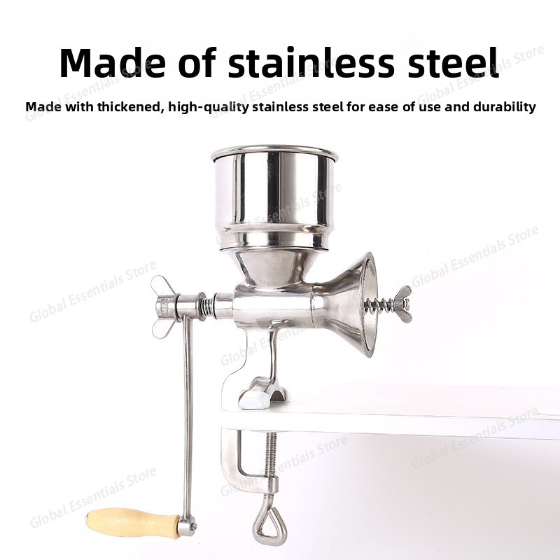 Hand Crank Grain Mill Tin Plat - Cast Iron Corn 评论和价格